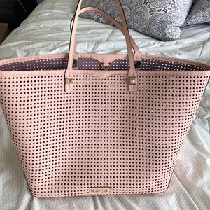Light pink perforated tote